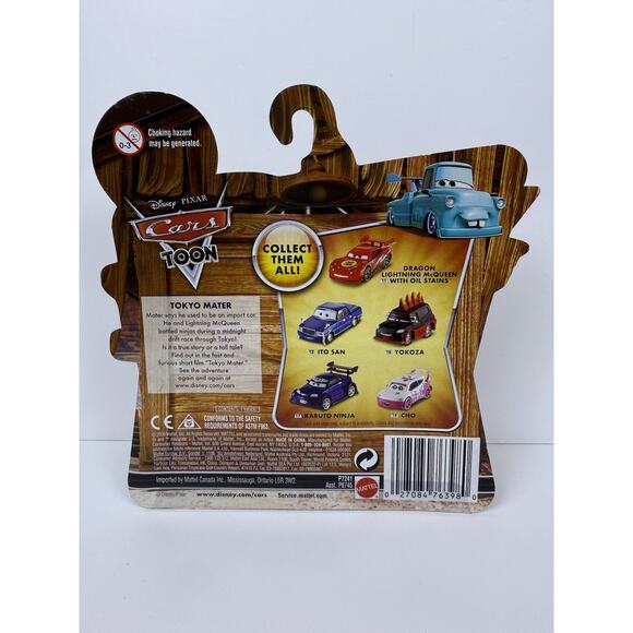 NIB Disney Pixar Cars Toon #18 Cho 1:55 Diecast Car Tokyo Mater 2009 Mattel - Picture 7 of 7